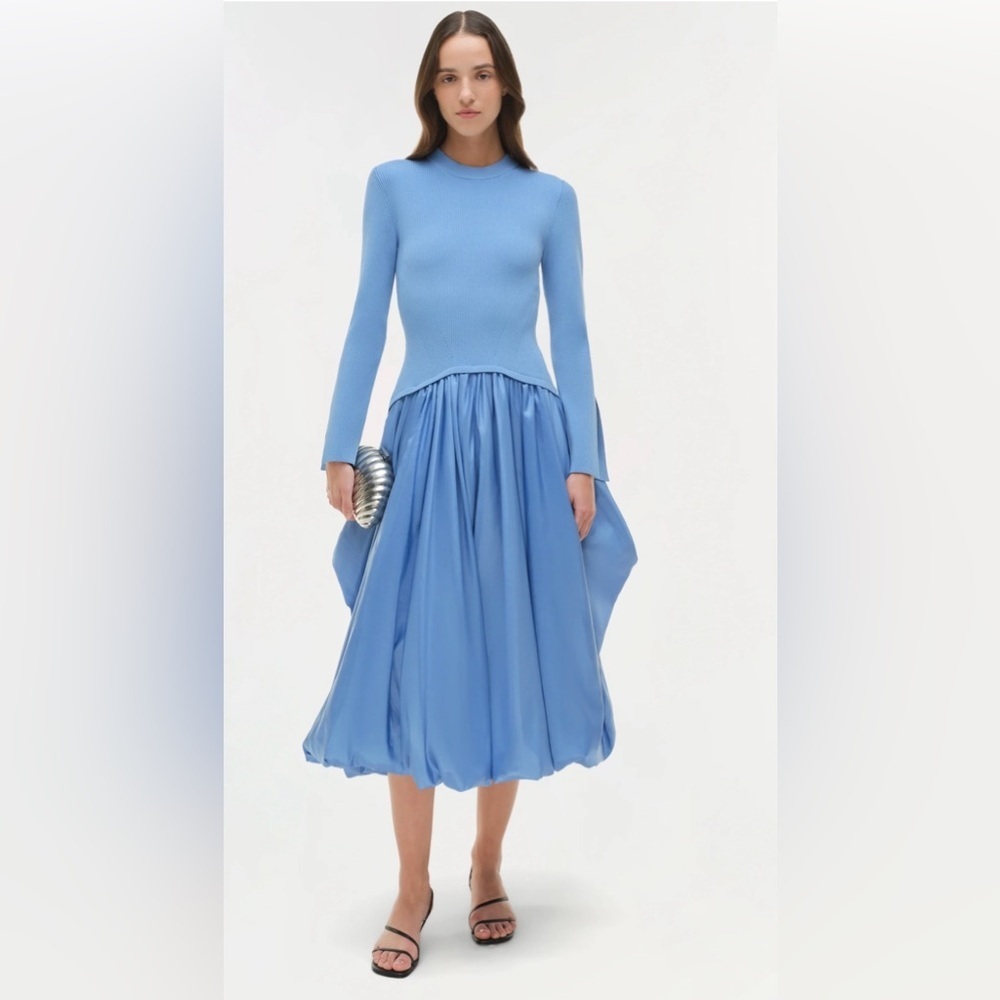 SIMKHAI Kenlie Ribbed Knit Taffeta Midi Dress Blue Size XS
EUC ISO Taylor Swift - Picture 9 of 9